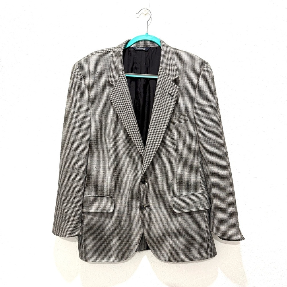Burberry Men's houndstooth 100% silk Blazer 40L